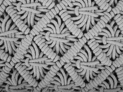 Beliani Set di 2 cuscini KIZKALESI Cotone 45 x 40 cm Trama geometrica Grigio