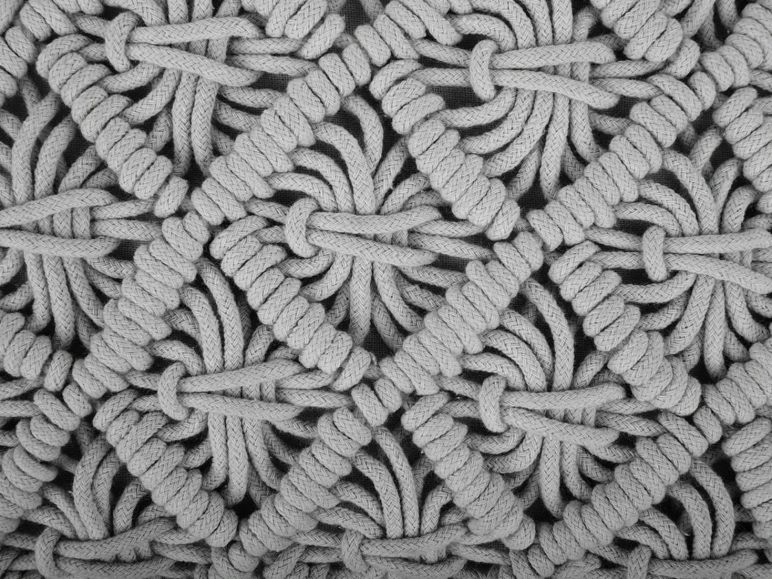 Beliani Set di 2 cuscini KIZKALESI Cotone 45 x 40 cm Trama geometrica Grigio