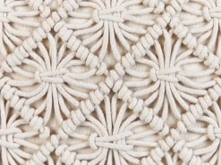 Discount Beliani Set di 2 cuscini KIZKALESI Cotone 45 x 45 cm chiaro Trama geometrica Beige