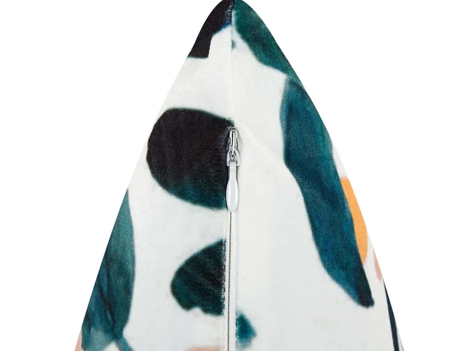 Best Beliani Set di 2 cuscini KNAUTIA Velluto 45 x 45 cm Multicolore Trama di piante Bianco Giallo Verde