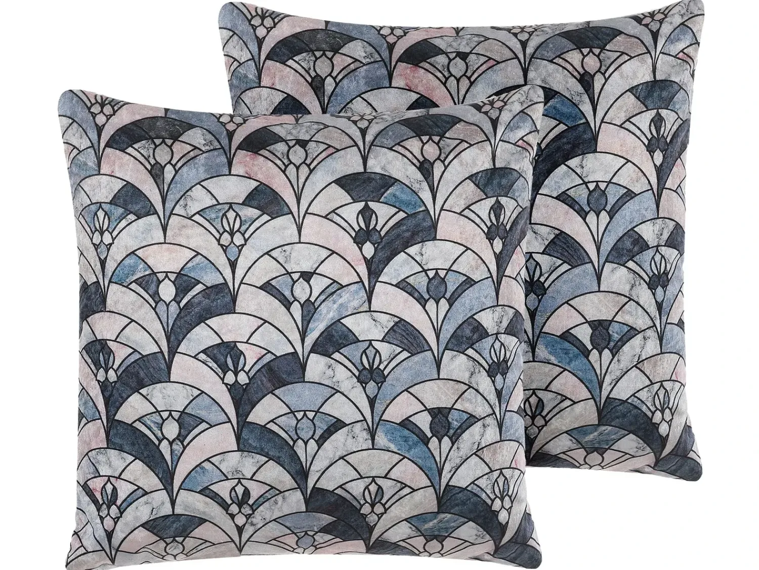 Discount Beliani Set di 2 cuscini KOODAL 45 x 45 cm Trama geometrica Multicolore