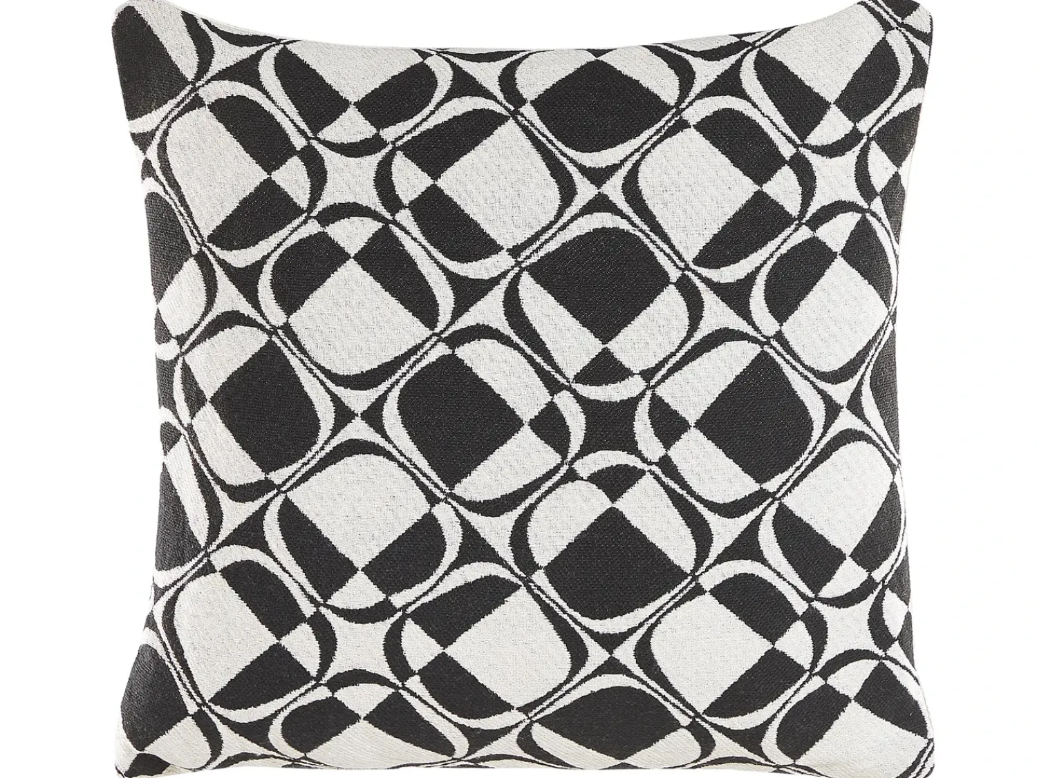 Sale Beliani Set di 2 cuscini KOTURE Cotone 45 x 45 cm Nero/Bianco Trama geometrica Bianco Nero Oro