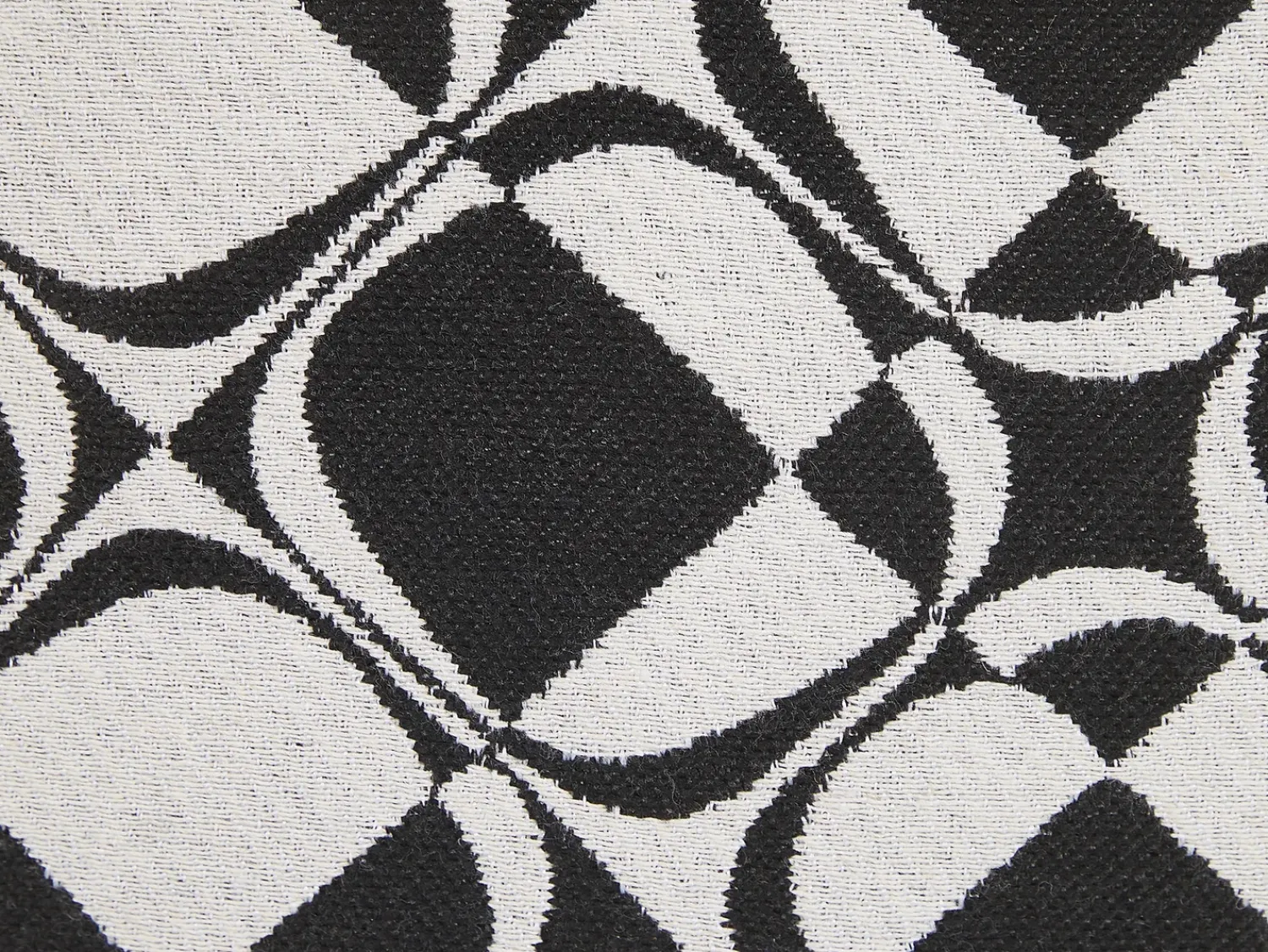 Sale Beliani Set di 2 cuscini KOTURE Cotone 45 x 45 cm Nero/Bianco Trama geometrica Bianco Nero Oro