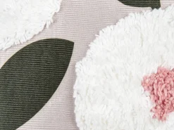 Online Beliani Set di 2 cuscini KUNRI Cotone 45 x 45 cm Multicolore Trama floreale Bianco Rosa Verde