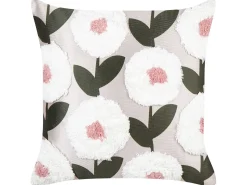 Online Beliani Set di 2 cuscini KUNRI Cotone 45 x 45 cm Multicolore Trama floreale Bianco Rosa Verde