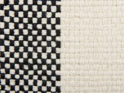 Beliani Set di 2 cuscini LAELIA Cotone 45 x 45 cm Nero Patchwork Beige Nero