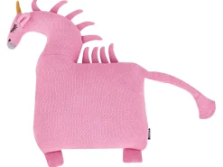Best Beliani Set di 2 cuscini LAMMI Cotone 45 x 45 cm Rosa Unicorno Giallo Nero Rosa