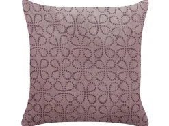 New Beliani Set di 2 cuscini LARKSPUR Velluto 45 x 45 cm Trama geometrica Rosa