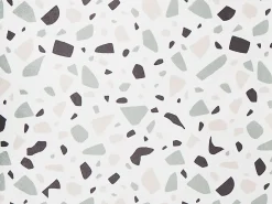 New Beliani Set di 2 cuscini LAVENDER Velluto 45 x 45 cm Bianco Motivo Effetto terrazzo Bianco Grigio Nero Multicolore