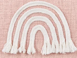 Online Beliani Set di 2 cuscini LEEA Cotone 45 x 45 cm Rosa pastello Bianco Rosa