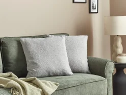 Discount Beliani Set di 2 cuscini LEUZEA Bouclé 45 x 45 cm Tinta unita Grigio
