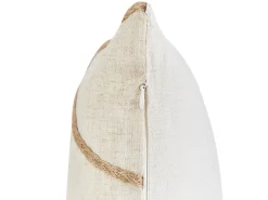 Beliani Set di 2 cuscini LICUALA 45 x 45 cm Trama geometrica Beige