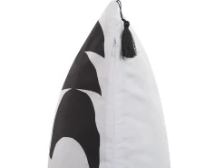 Clearance Beliani Set di 2 cuscini LIRIOPE Nero/Bianco Trama geometrica Bianco Nero
