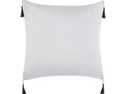 Clearance Beliani Set di 2 cuscini LIRIOPE Nero/Bianco Trama geometrica Bianco Nero