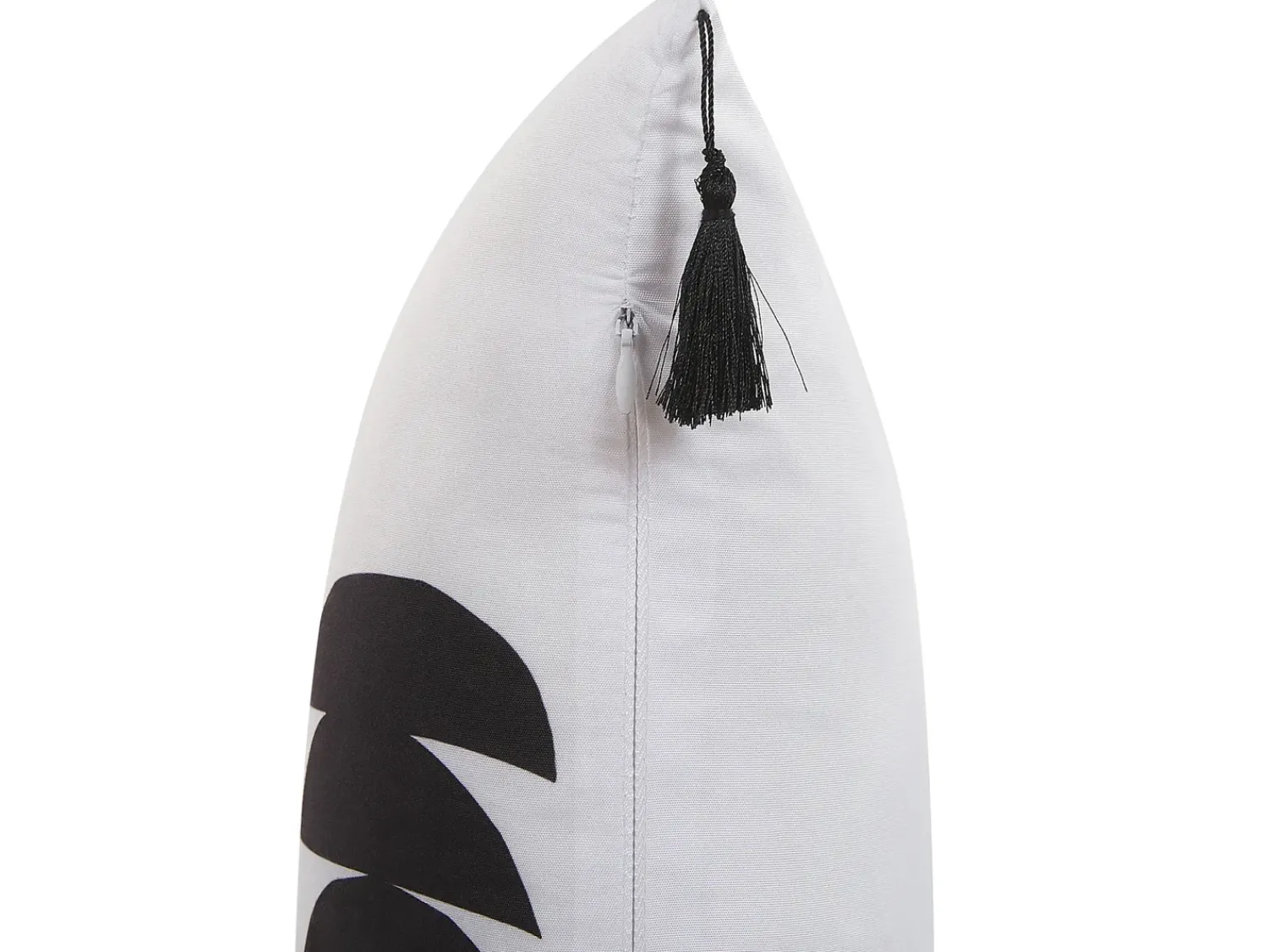 Outlet Beliani Set di 2 cuscini LIRIOPE Nero/Bianco Trama geometrica Bianco Nero