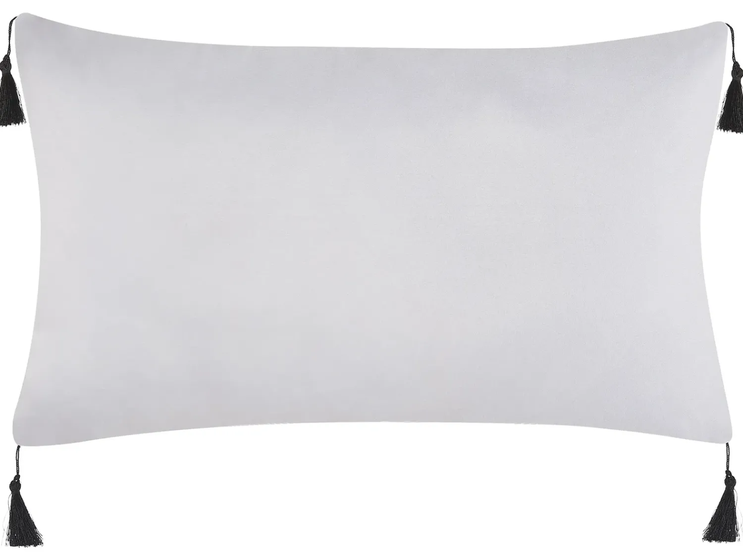 Outlet Beliani Set di 2 cuscini LIRIOPE Nero/Bianco Trama geometrica Bianco Nero