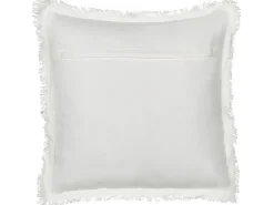 Outlet Beliani Set di 2 cuscini LIVISTONA Cotone 45 x 45 cm Bianco Trama floreale Bianco Grigio