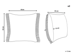 Online Beliani Set di 2 cuscini LONAR 45 x 45 cm sabbia Beige
