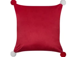 Clearance Beliani Set di 2 cuscini LONICERA 45 x 45 cm Rosso Modello natalizio Bianco Rosso
