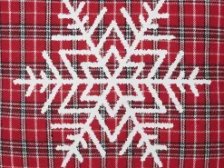 Clearance Beliani Set di 2 cuscini LONICERA 45 x 45 cm Rosso Modello natalizio Bianco Rosso