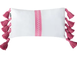 Hot Beliani Set di 2 cuscini LOVELY Cotone 30 x 50 cm Bianco Rosa