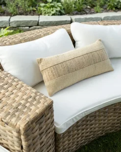 Beliani Set di 2 cuscini LUINA Iuta 30 x 70 cm Tinta unita Beige