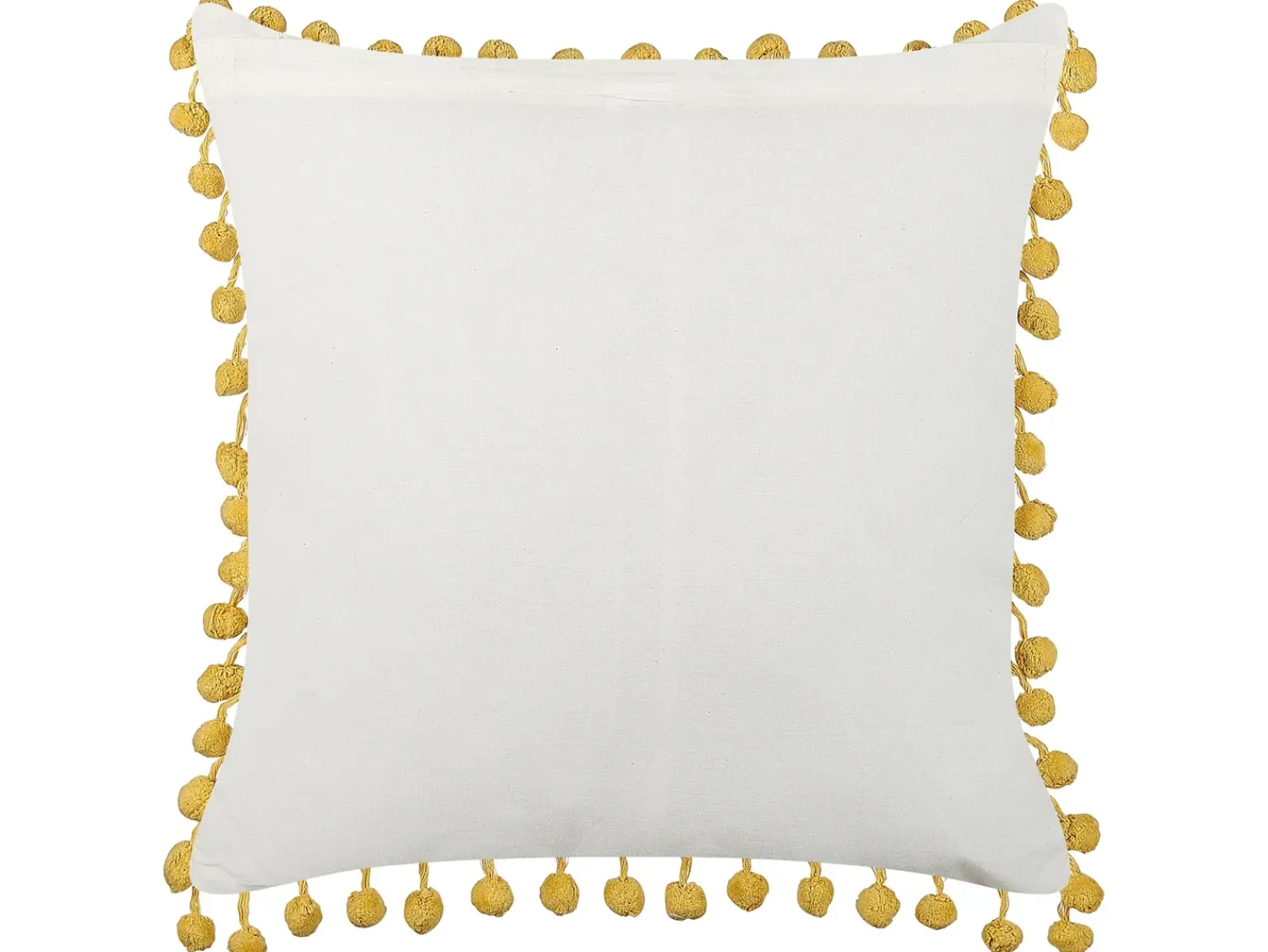 Beliani Set di 2 cuscini LYCROIS Cotone 45 x 45 cm Giallo Trama floreale Bianco Giallo Marrone