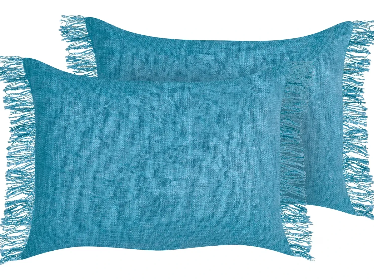 Hot Beliani Set di 2 cuscini MABA Cotone 50 x 35 cm Tinta unita Blu