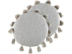 Discount Beliani Set di 2 cuscini MADIA Cotone 45 x 45 cm Tinta unita Grigio