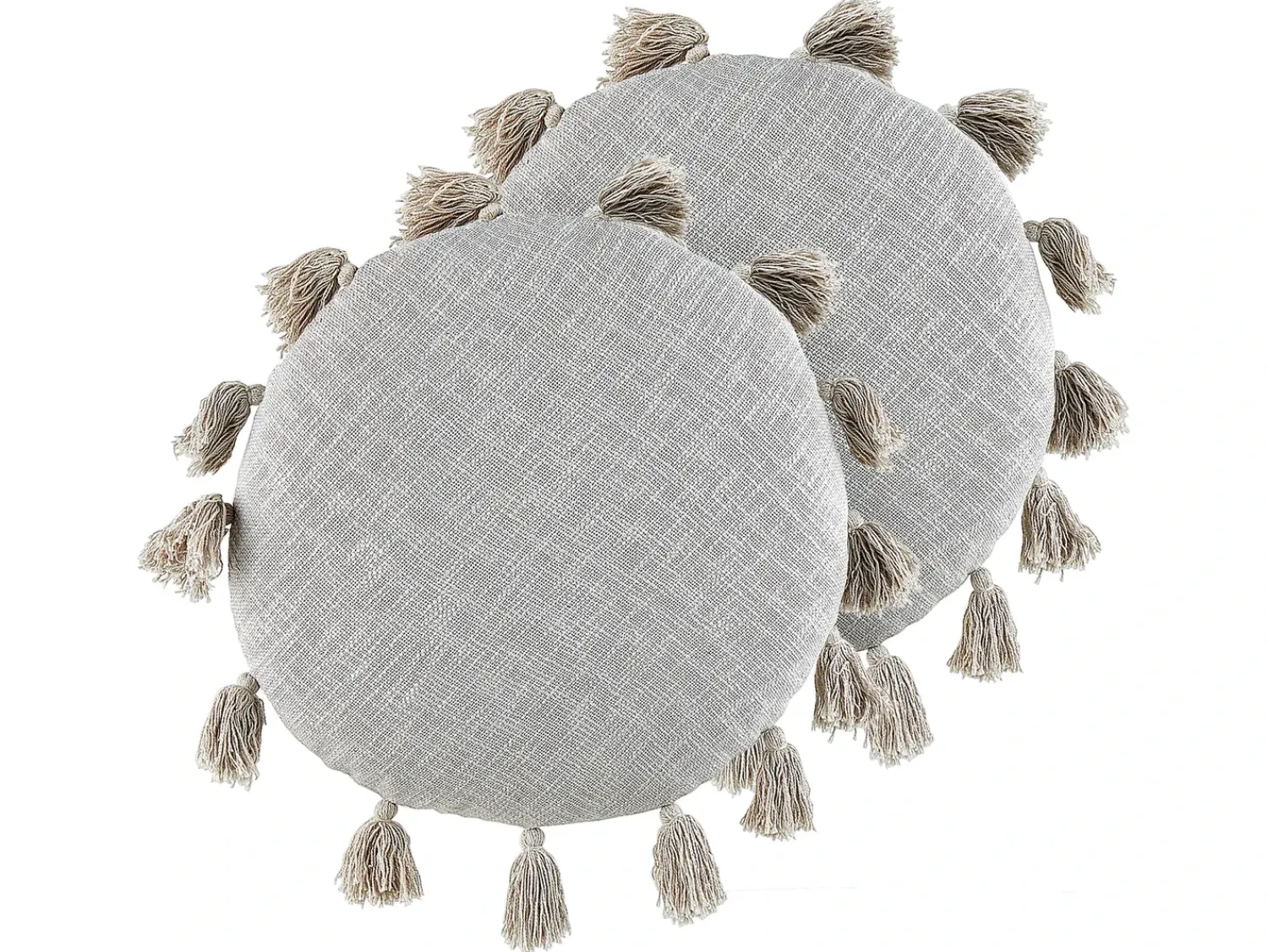 Discount Beliani Set di 2 cuscini MADIA Cotone 45 x 45 cm Tinta unita Grigio