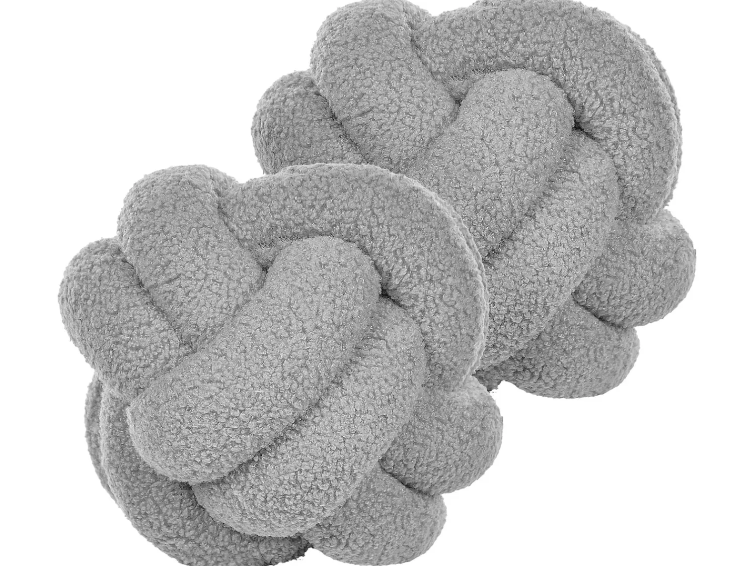 Clearance Beliani Set di 2 cuscini MALNI Bouclé 19 x 19 cm Tinta unita Grigio