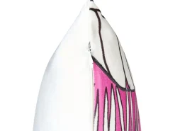 Hot Beliani Set di 2 cuscini MALVA Velluto 45 x 45 cm Rosa Trama floreale Bianco Rosa