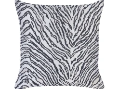 Discount Beliani Set di 2 cuscini MANETTI 45 x 45 cm Nero/Bianco Trama animale Bianco Nero