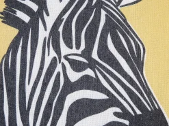 Hot Beliani Set di 2 cuscini MANKETTI 45 x 45 cm Giallo Trama animale Bianco Giallo Nero