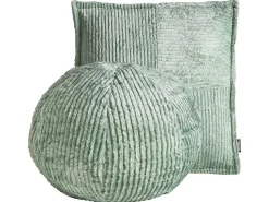 Clearance Beliani Set di 2 cuscini MARANTA Velluto a coste 30 x 30 cm 45 x 45 cm Tinta unita Verde