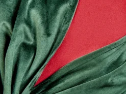 Hot Beliani Set di 2 cuscini MARSHMALLOW Velluto 45 x 45 cm Rosso Modello natalizio Rosso Verde