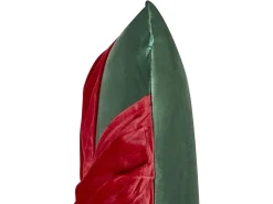 Discount Beliani Set di 2 cuscini MARSHMALLOW Velluto 45 x 45 cm Modello natalizio Rosso Verde