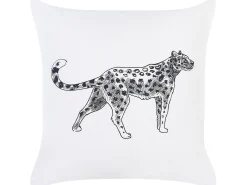 Sale Beliani Set di 2 cuscini MARULA Cotone 45 x 45 cm Bianco Trama animale Bianco Nero