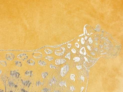Online Beliani Set di 2 cuscini MARULA Velluto 45 x 45 cm Senape Trama animale Giallo Oro