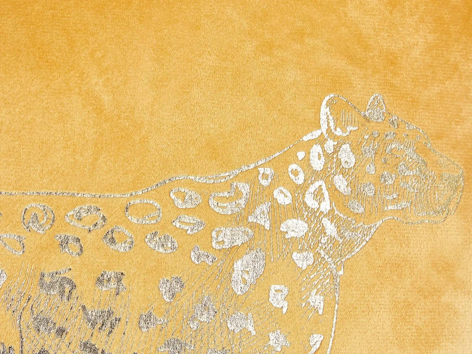 Online Beliani Set di 2 cuscini MARULA Velluto 45 x 45 cm Senape Trama animale Giallo Oro