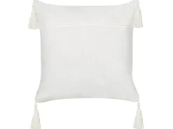 Outlet Beliani Set di 2 cuscini MELOBESIA Cotone 45 x 45 cm Multicolore Trama di piante Beige Bianco Multicolore