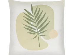 Hot Beliani Set di 2 cuscini MICROSORUM 45 x 45 cm Verde chiaro Trama di piante Beige Verde