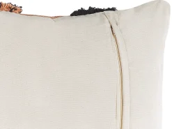 Hot Beliani Set di 2 cuscini MIHALGAZI Cotone 45 x 45 cm Multicolore A strisce Arancione Beige Multicolore Nero