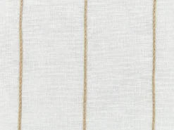 Clearance Beliani Set di 2 cuscini MILAS Lino 50 x 50 cm Bianco A strisce Beige Bianco