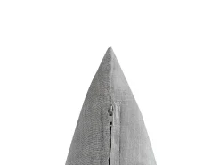 Beliani Set di 2 cuscini MILAS Lino 50 x 50 cm Grigio A strisce Bianco Grigio