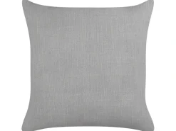 Beliani Set di 2 cuscini MILAS Lino 50 x 50 cm Grigio A strisce Bianco Grigio