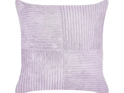 New Beliani Set di 2 cuscini MILLET Velluto a coste 43 x 43 cm Trama geometrica Viola