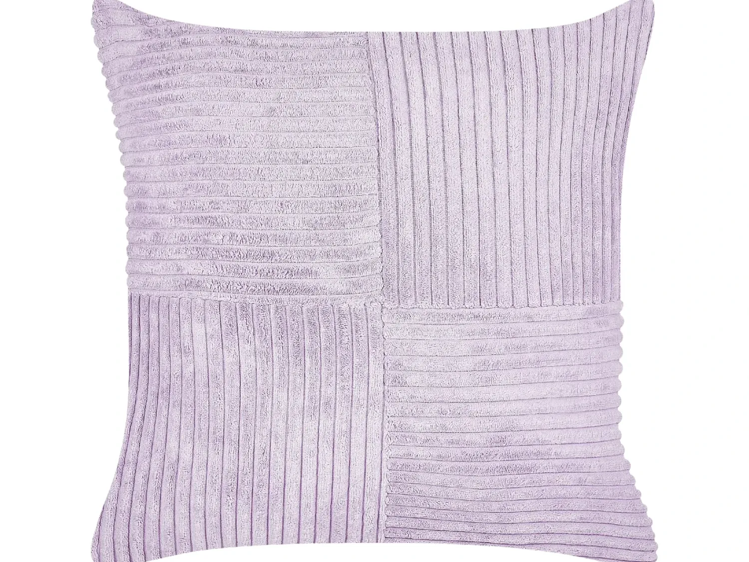 New Beliani Set di 2 cuscini MILLET Velluto a coste 43 x 43 cm Trama geometrica Viola