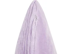 New Beliani Set di 2 cuscini MILLET Velluto a coste 43 x 43 cm Trama geometrica Viola