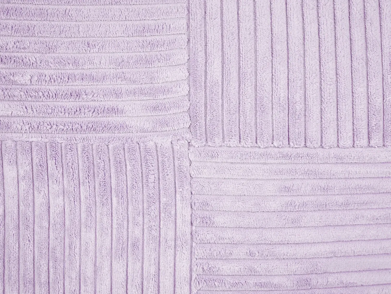 New Beliani Set di 2 cuscini MILLET Velluto a coste 43 x 43 cm Trama geometrica Viola